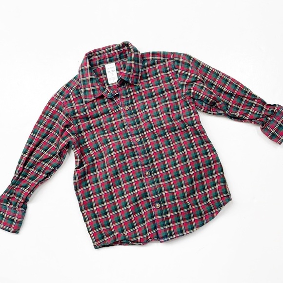 Carter’s toddler boys plaid flannel long sleeve button down shirt - Picture 1 of 3
